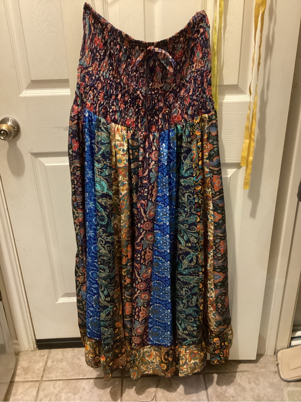 EARTHBOUND Multicolor Paisley Patchwork Maxi Skirt